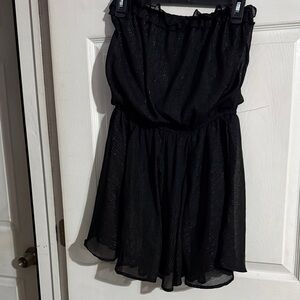 Glam Strapless Black Dress